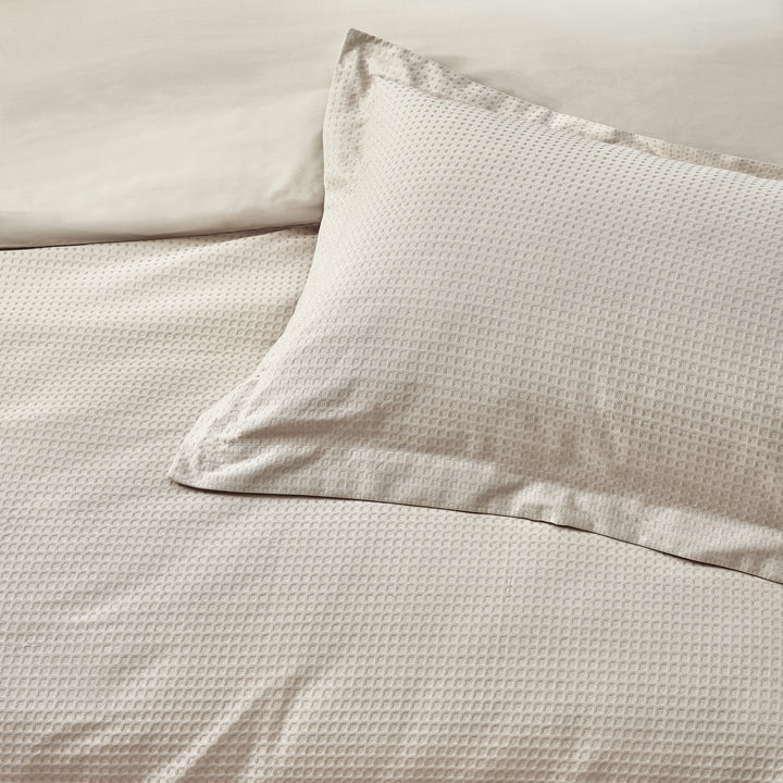 Waffle Single Duvet Set Linen - image 3