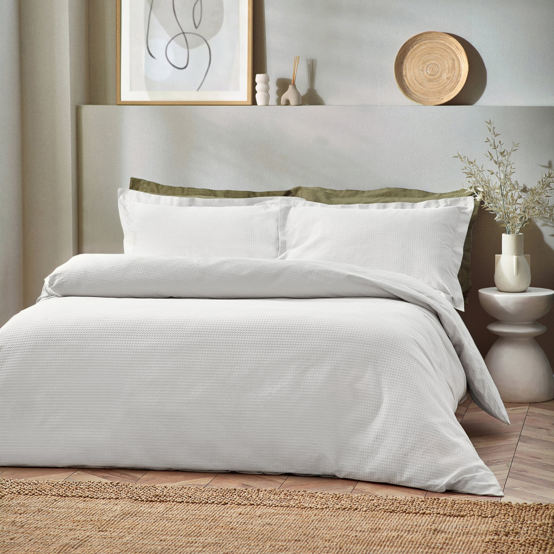 Waffle Db Duvet Set White - image 2