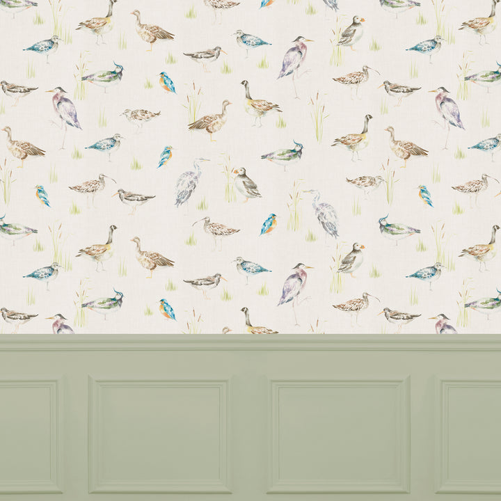 Waterfowl Wallpaper Linen - image 2