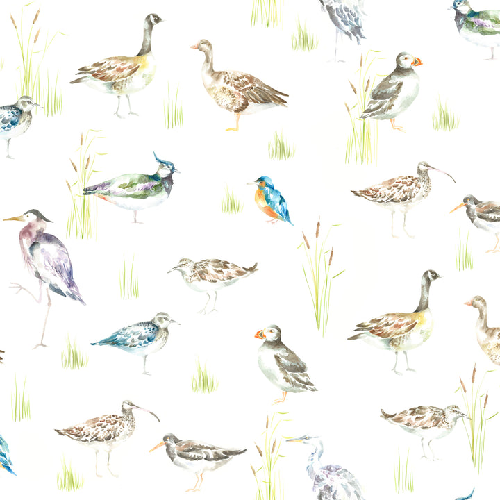 Waterfowl Wallpaper Linen - image 3