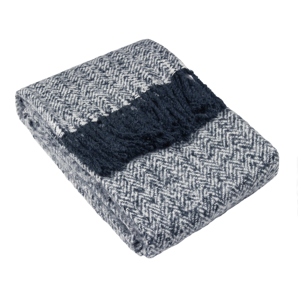 Weaver 130x180 Throw Navy - image 2