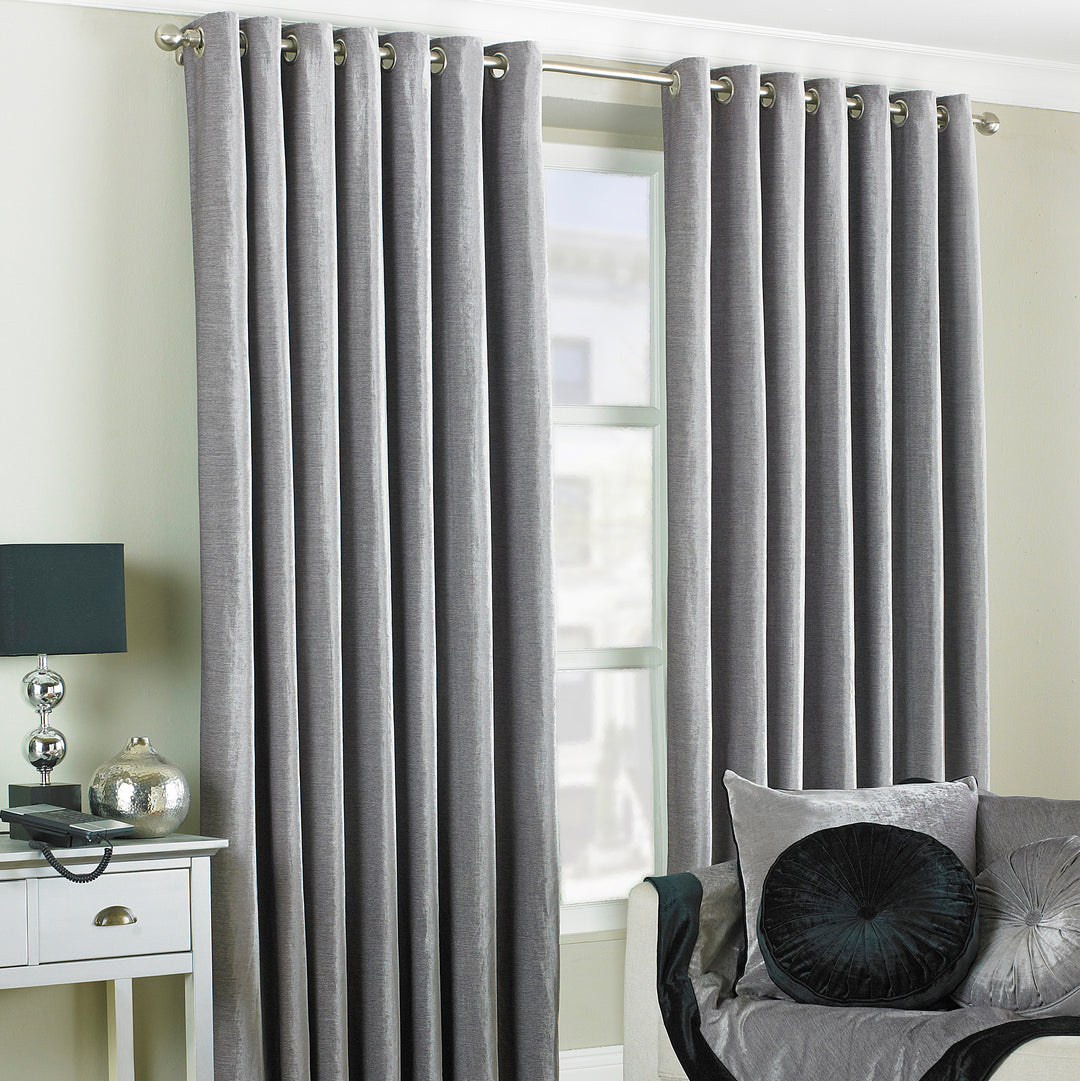 Wellesley 168x183 Ring Top Curtains Silve