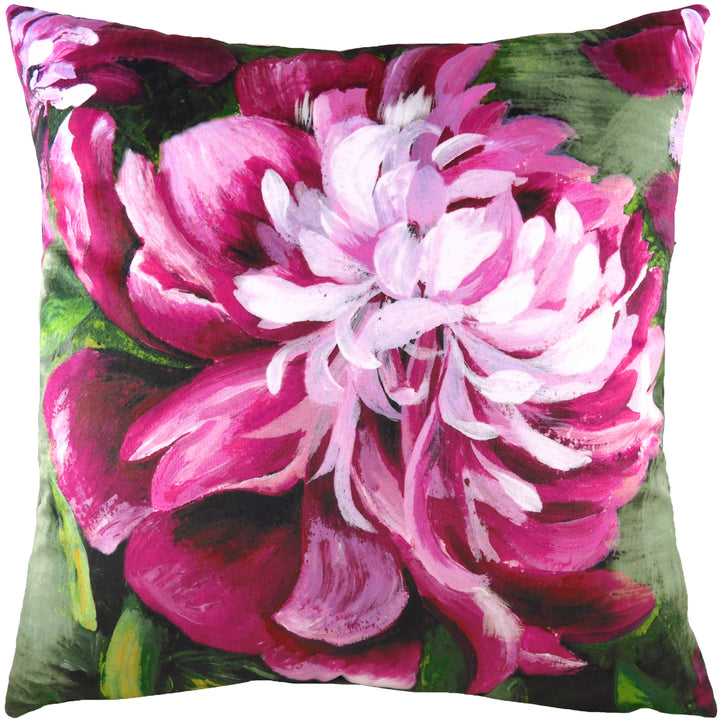 WINTER FLORALS PEONY 43X43 C/CASE FUCHSIA