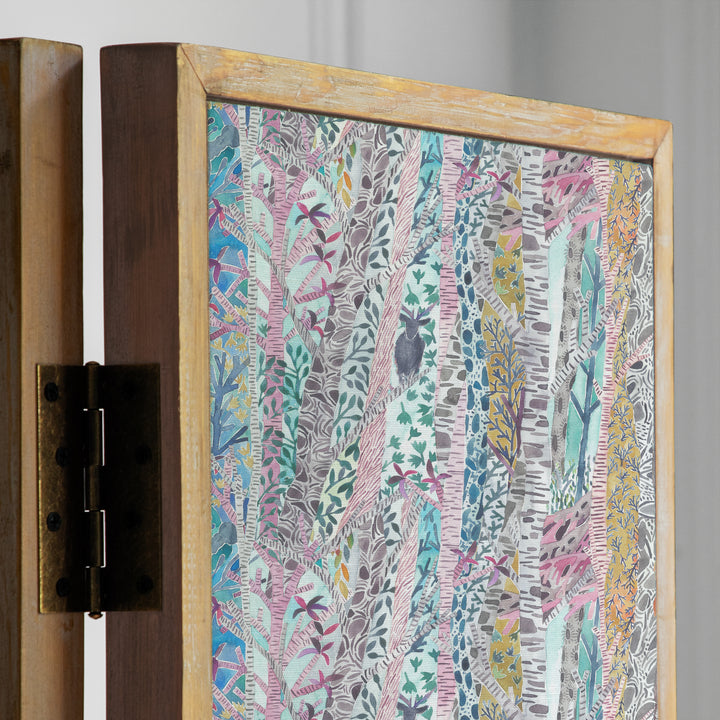 ANTIQUE GREY ROOM DIVIDER WHIMSICAL TALE