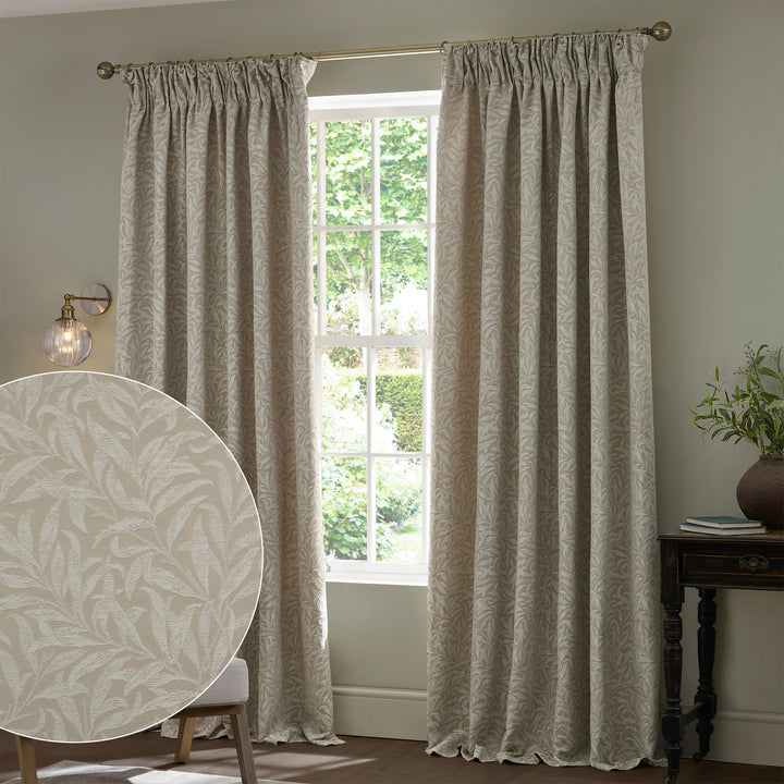 Willow Bough 229x137 Pencil Pleat Curtains Linen