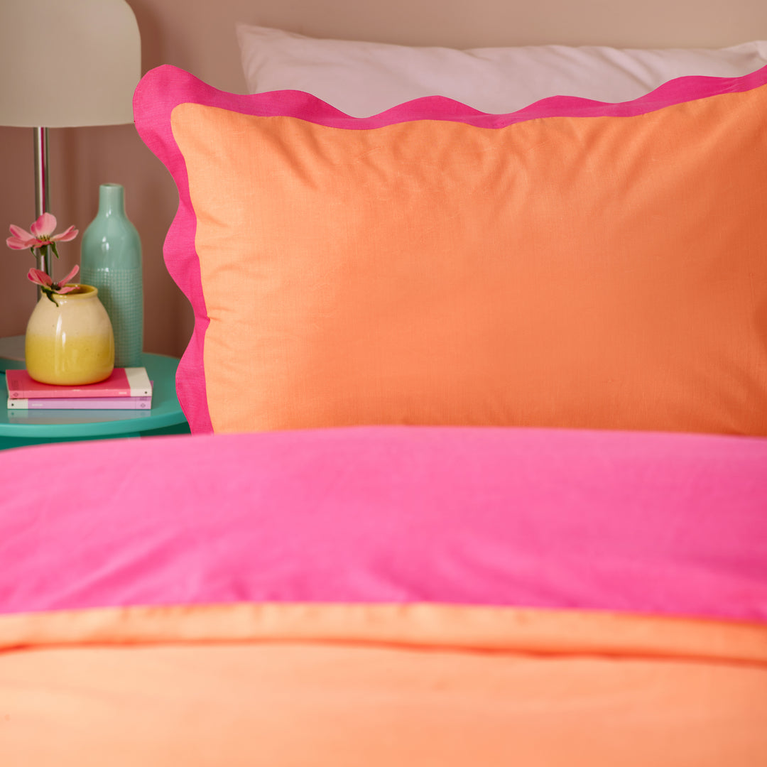 Wigglescallop Super King Duvet Set Coral/Pink - image 2