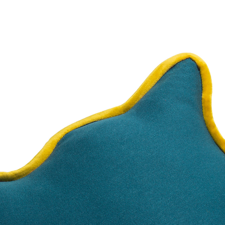 WIGGLE 45X45 FILLED CUSHION BLUE/YELLOW