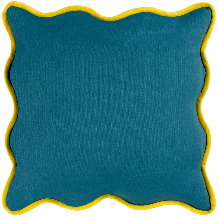 WIGGLE 45X45 FILLED CUSHION BLUE/YELLOW