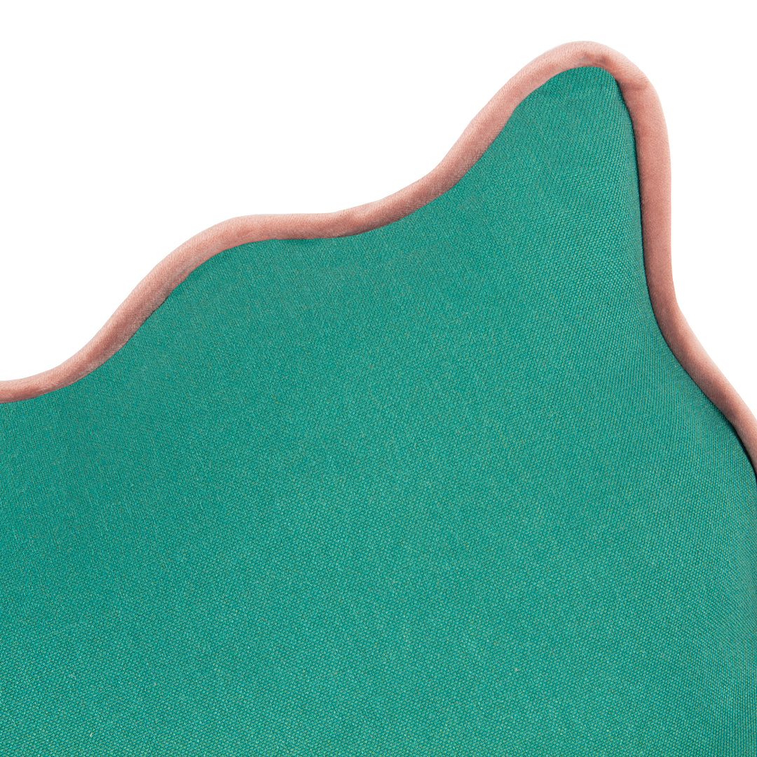 WIGGLE 45X45 FILLED CUSHION GREEN/PINK