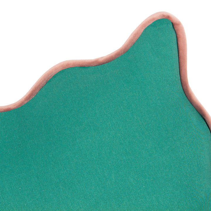 WIGGLE 45X45 FILLED CUSHION GREEN/PINK