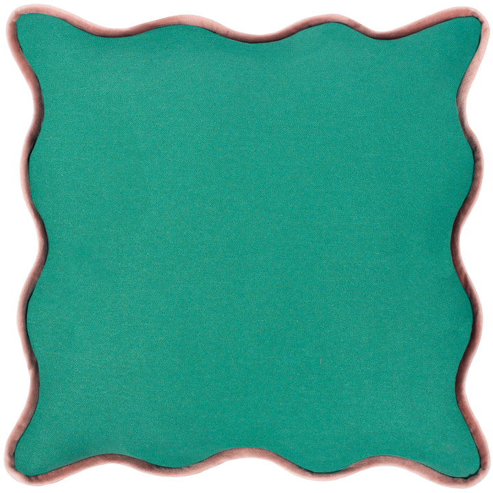 WIGGLE 45X45 FILLED CUSHION GREEN/PINK