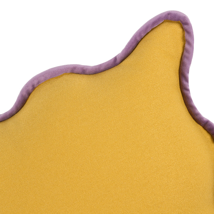WIGGLE 45X45 FILLED CUSHION YELLOW/LILAC