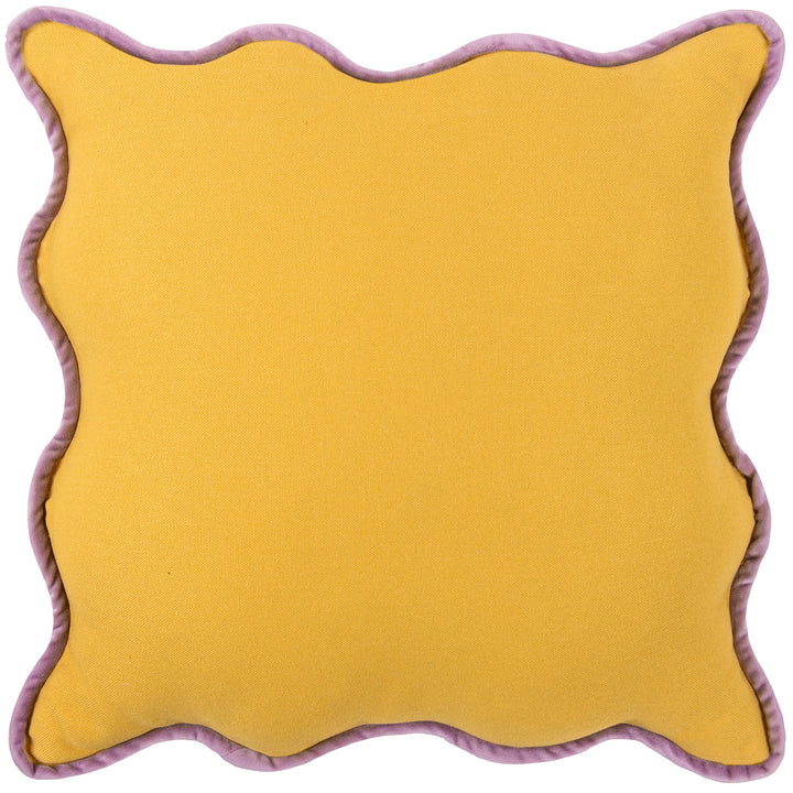 WIGGLE 45X45 FILLED CUSHION YELLOW/LILAC