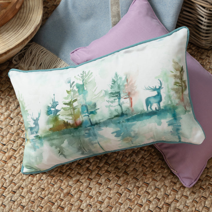 WILDERNESS TOPAZ 30X50 OUTDOOR CUSHION CASE TEAL