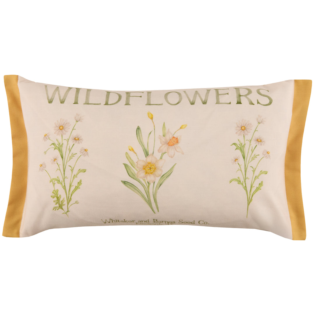 WILDFLOWERS 30X50 OUTDOOR CUSHION CASE MARIGOLD