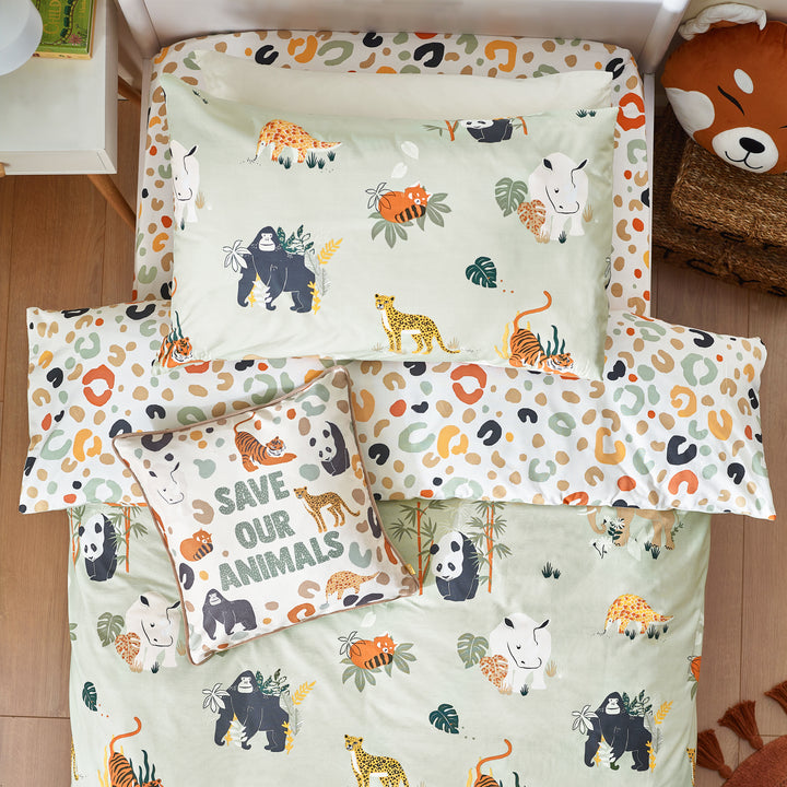 Wildlife Toddler Duvet Set Multi/Green - image 3