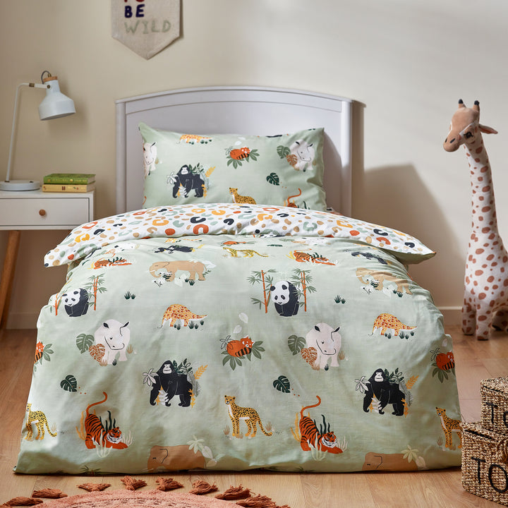 Wildlife Double Duvet Set Multi/Green - image 4