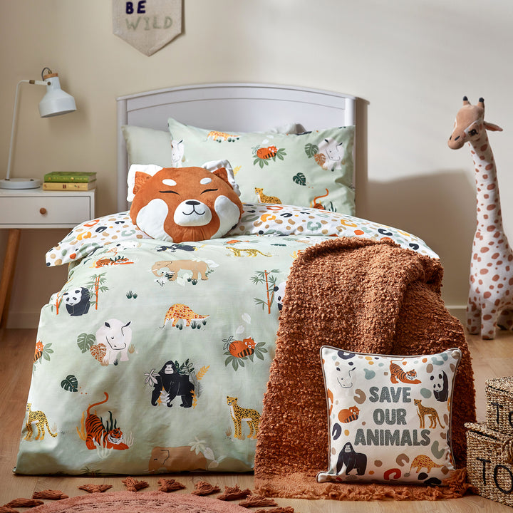 Wildlife Double Duvet Set Multi/Green
