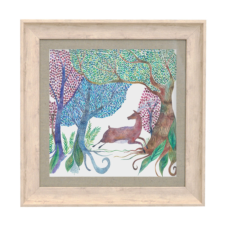 FRAME BIRCH WILLOW WOODS LINEN 46X46