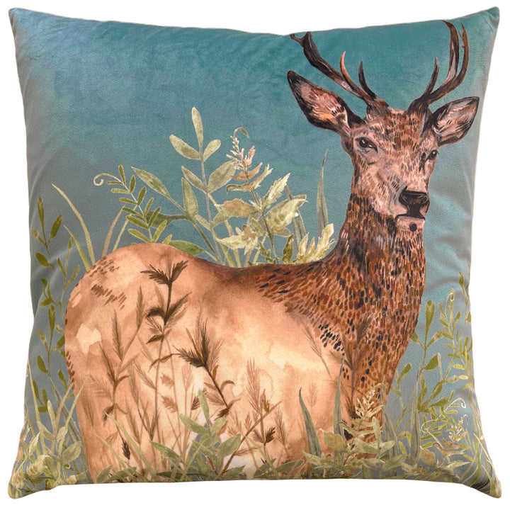 WILLOW STAG 43X43 CUSHION CASE CYAN