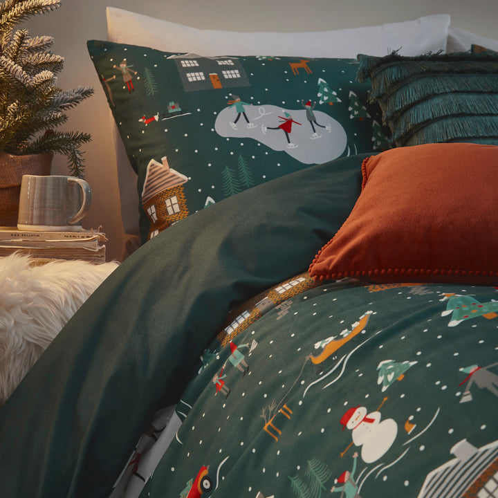 Winter Pines Toddler Duvet Set Pine Green - image 2