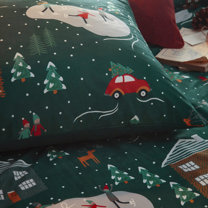 Winter Pines Toddler Duvet Set Pine Green - image 3