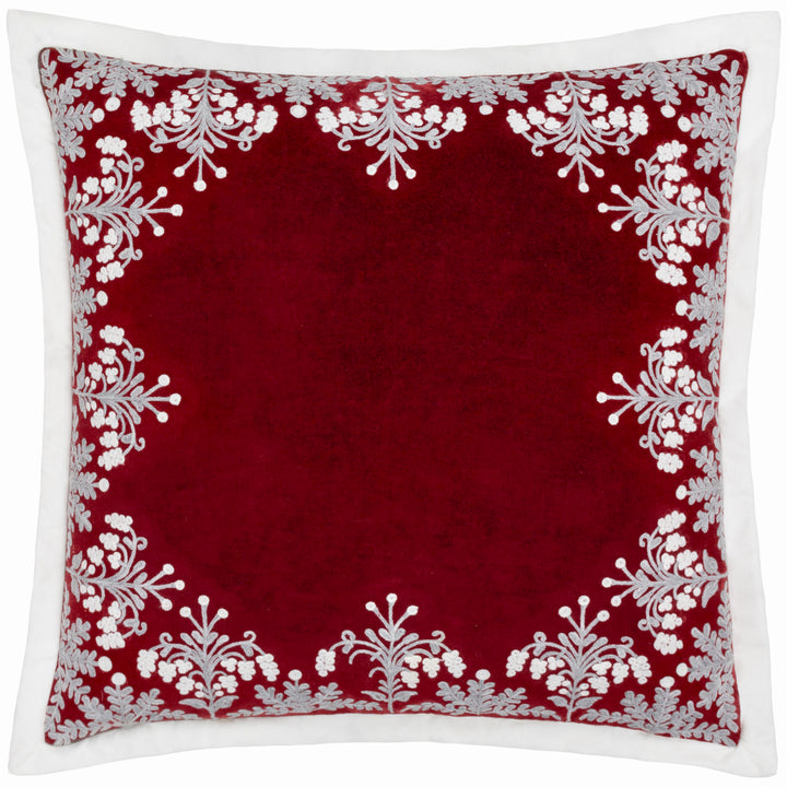 WINTER BLOOM 50X50 CUSHION CASE RED