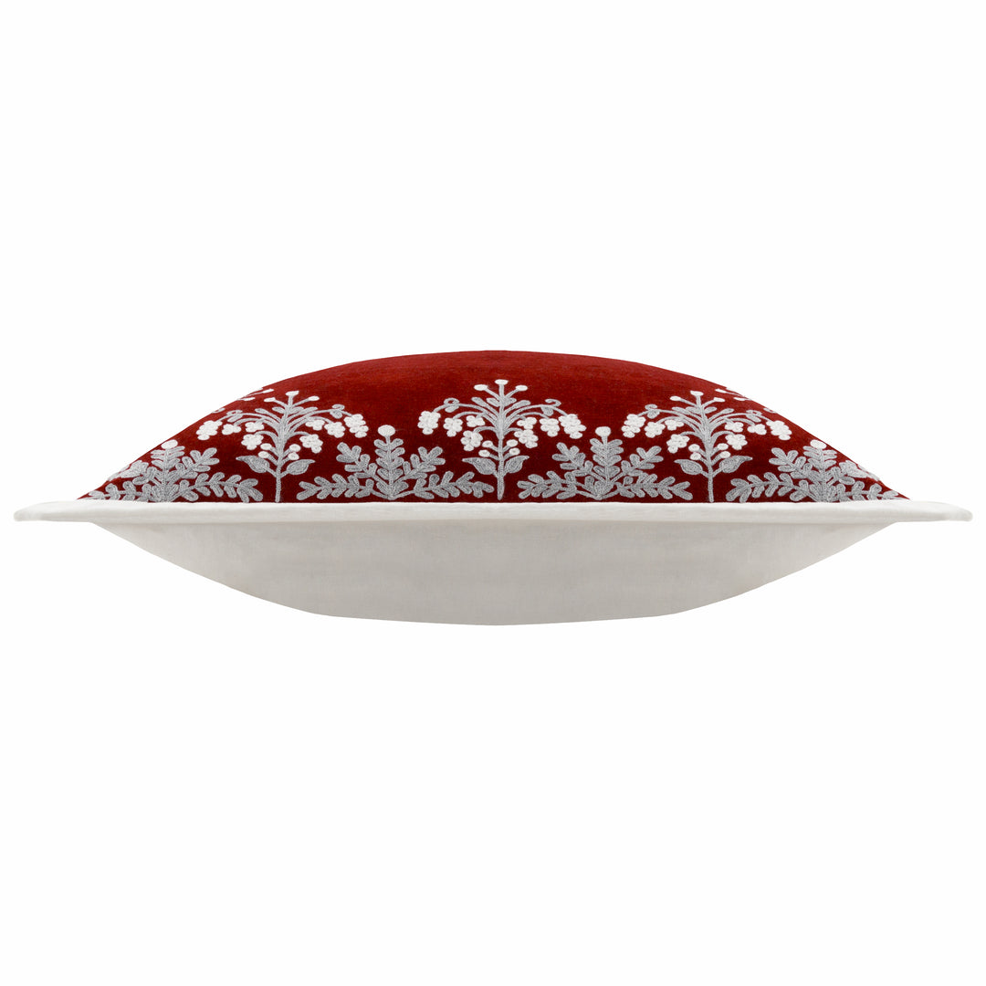 WINTER BLOOM 50X50 CUSHION CASE RED