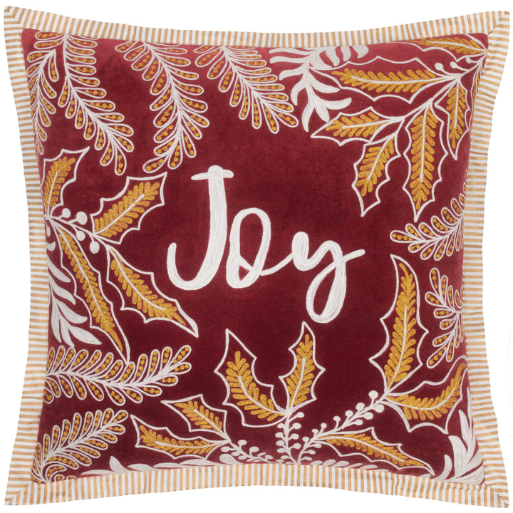 WINTER JOY 50X50 CUSHION CASE RED