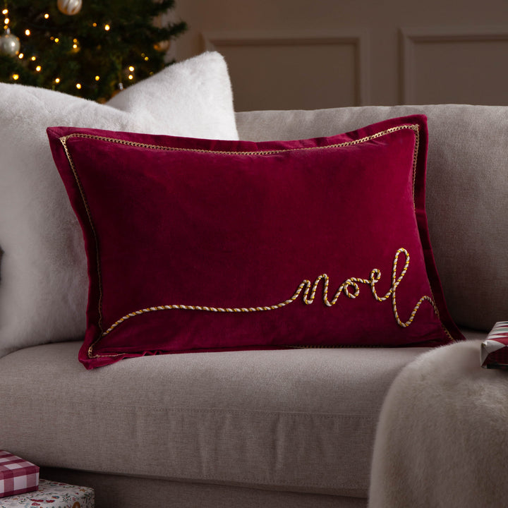 WINTER NOEL 40X60 CUSHION CASE RED