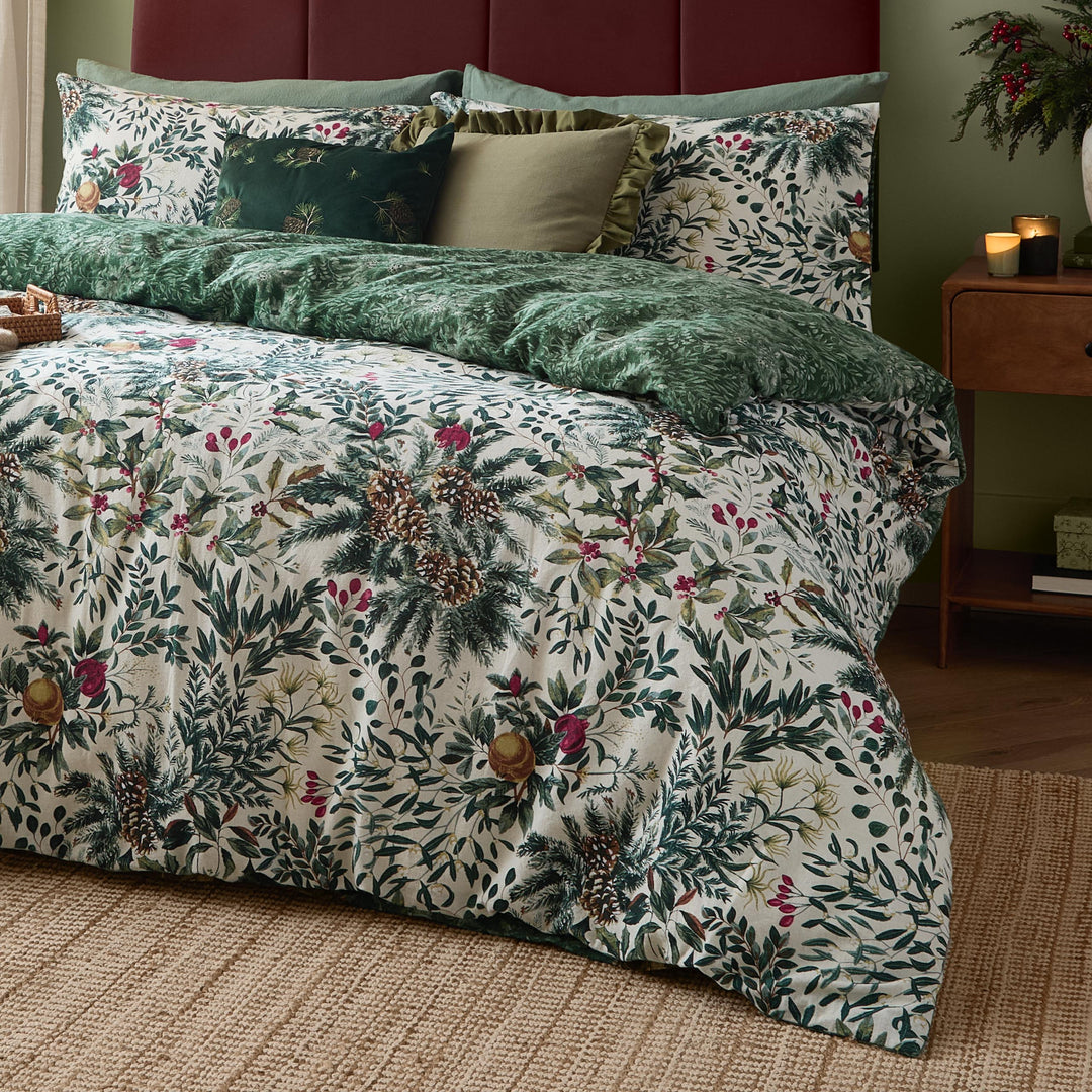 Winter Foliage Single Duvet Set Pine Green - image 3