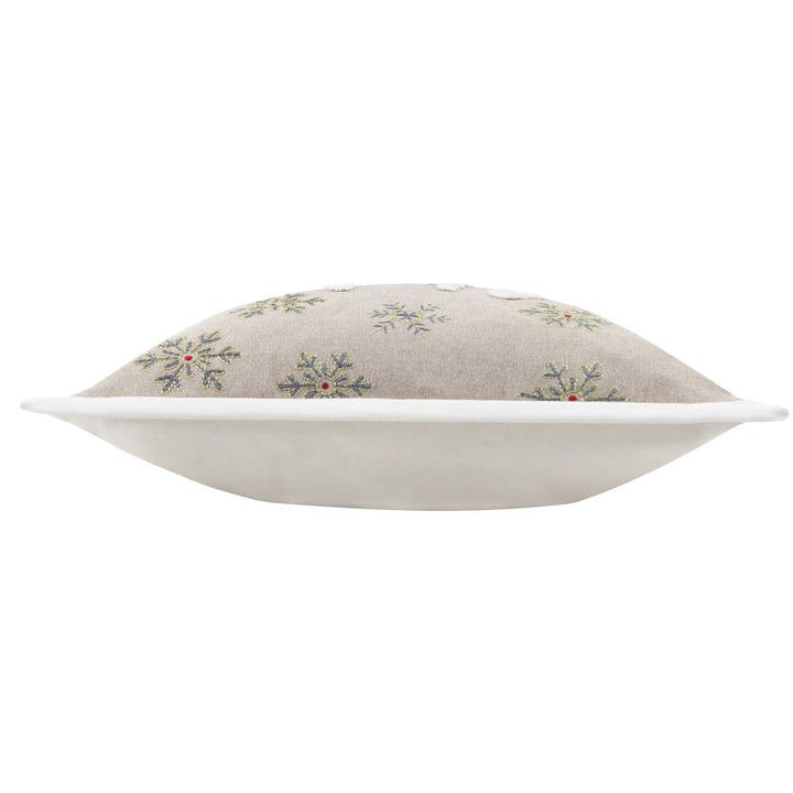 WINTER LET IT SNOW 45X45 CUSHION CASE GREEN