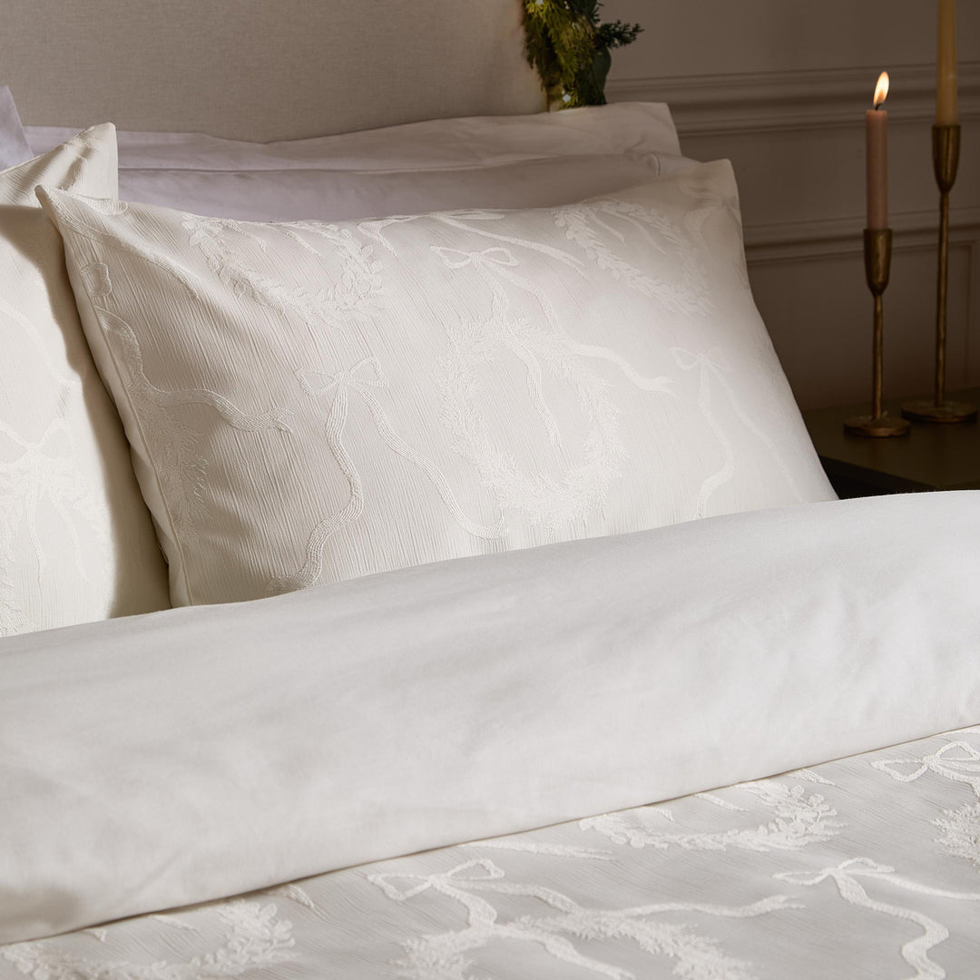 Winter Wreath Double Duvet Set White - image 2