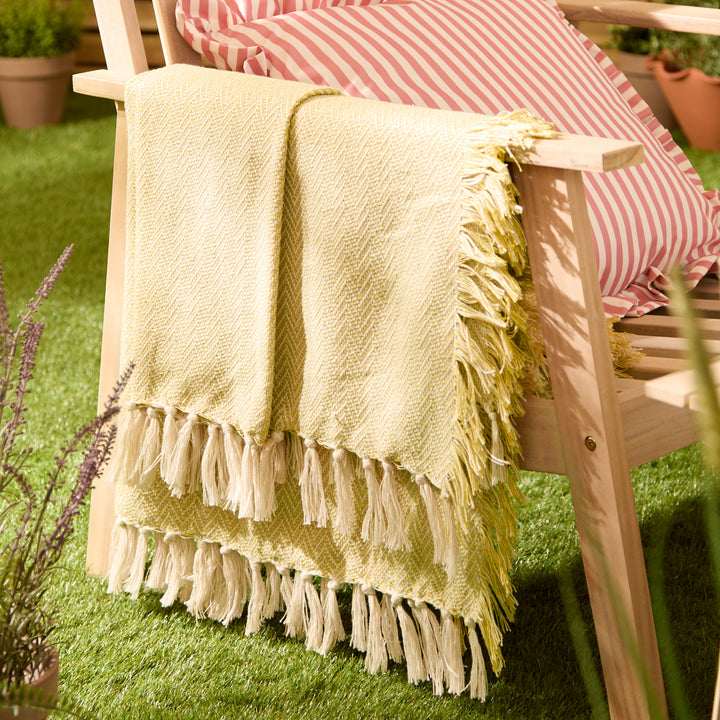 Wisley 130x180 Outdoor Throw Yellow
