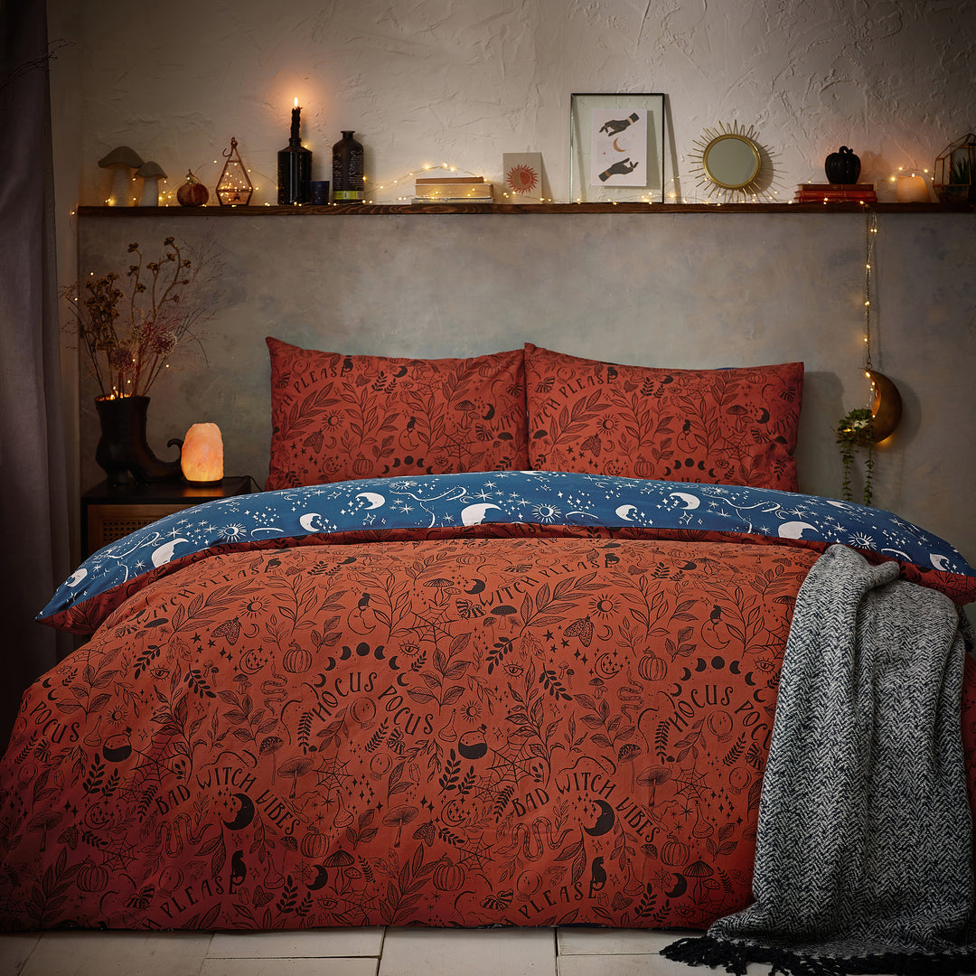 Witchy Vibes Double Duvet Set Rust - image 4