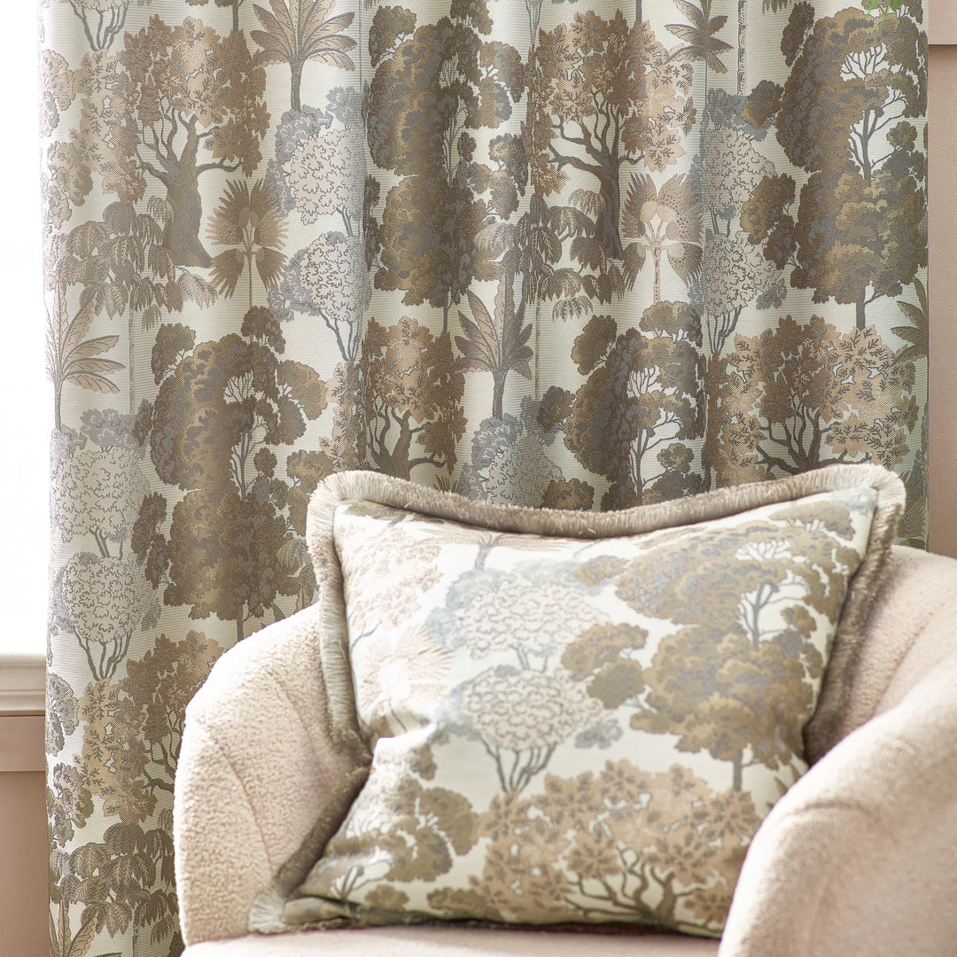 WOODLANDS 168X137 EYELET CURTAINS NATURAL