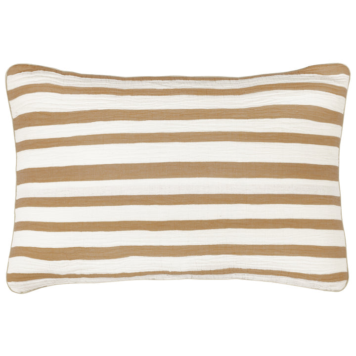 WOVEN STRIPE 40X60 CUSHION CASE CINNAMON