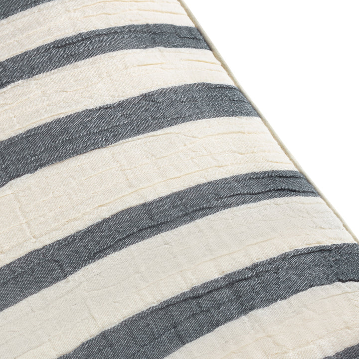 WOVEN STRIPE 40X60 CUSHION CASE DUSK BLUE