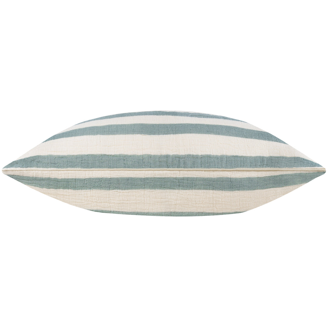 WOVEN STRIPE 40X60 CUSHION CASE EUCALYPTUS