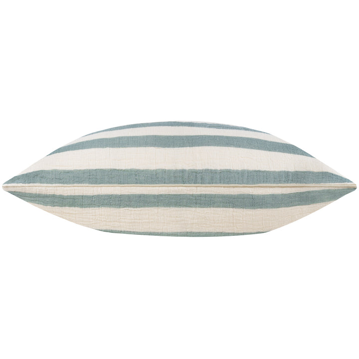 WOVEN STRIPE 40X60 CUSHION CASE EUCALYPTUS