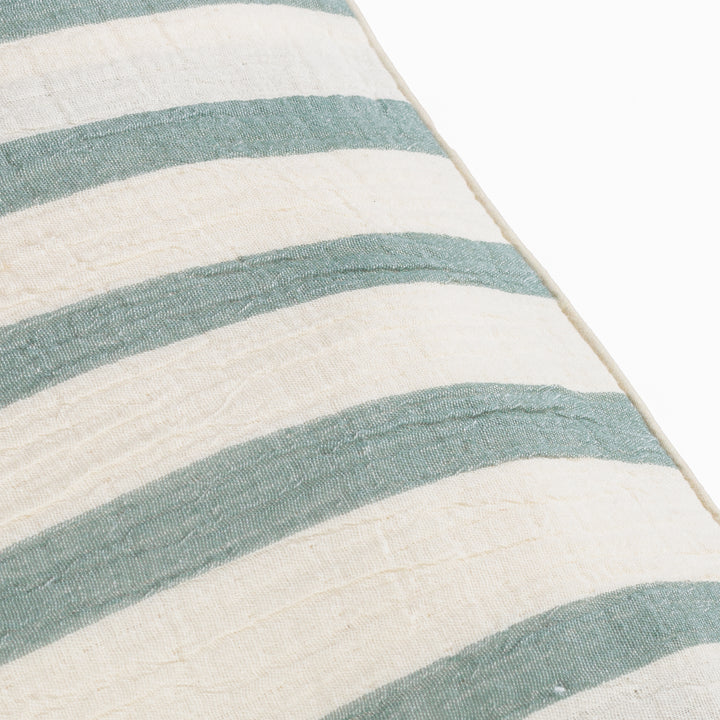 WOVEN STRIPE 40X60 CUSHION CASE EUCALYPTUS