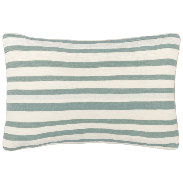 WOVEN STRIPE 40X60 CUSHION CASE EUCALYPTUS