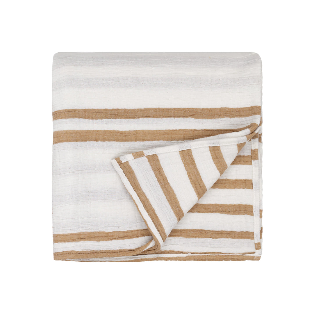 Woven Stripe 140x220 Bedspread Cinnamon - image 3