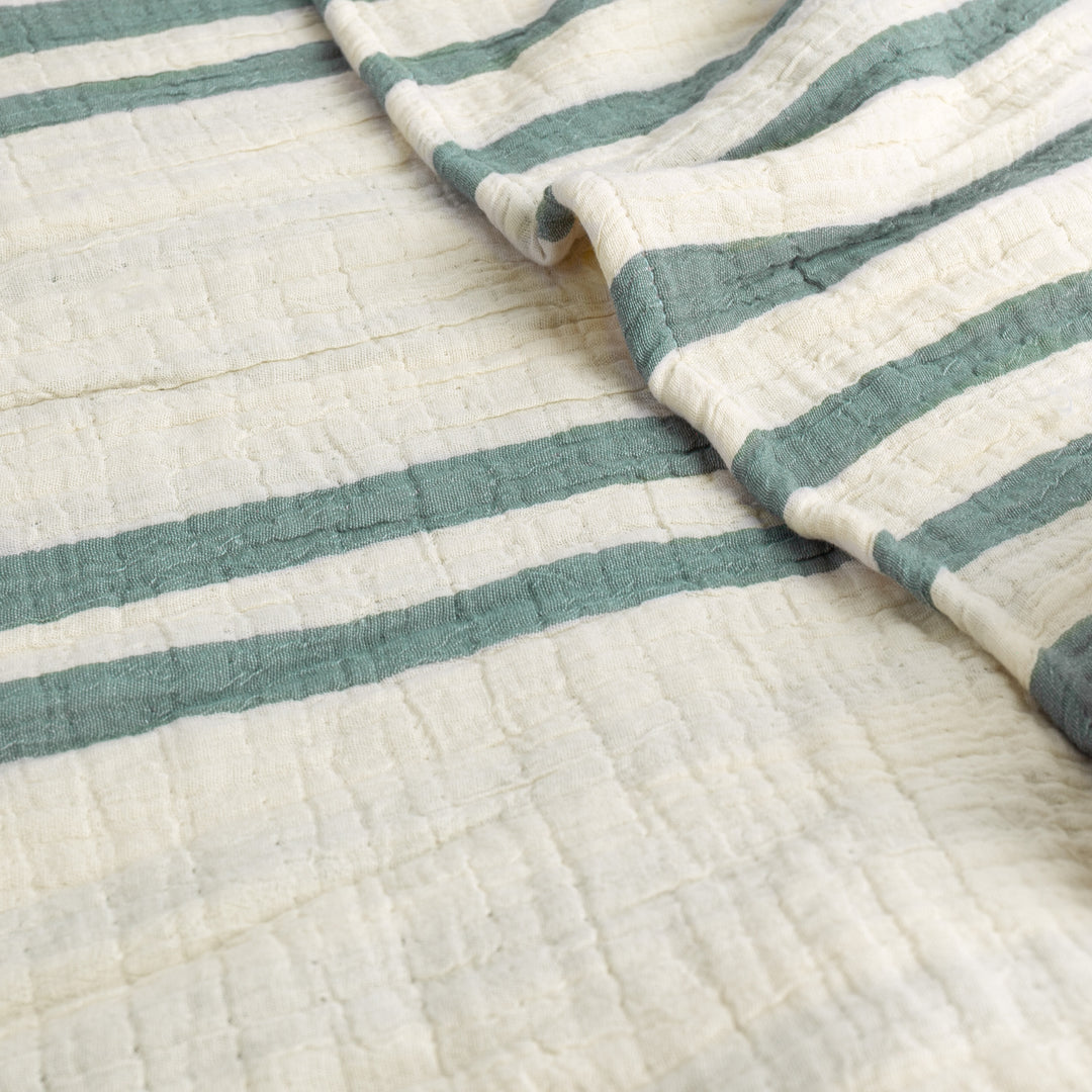 Woven Stripe 140x220 Bedspread Eucalyptus - image 7