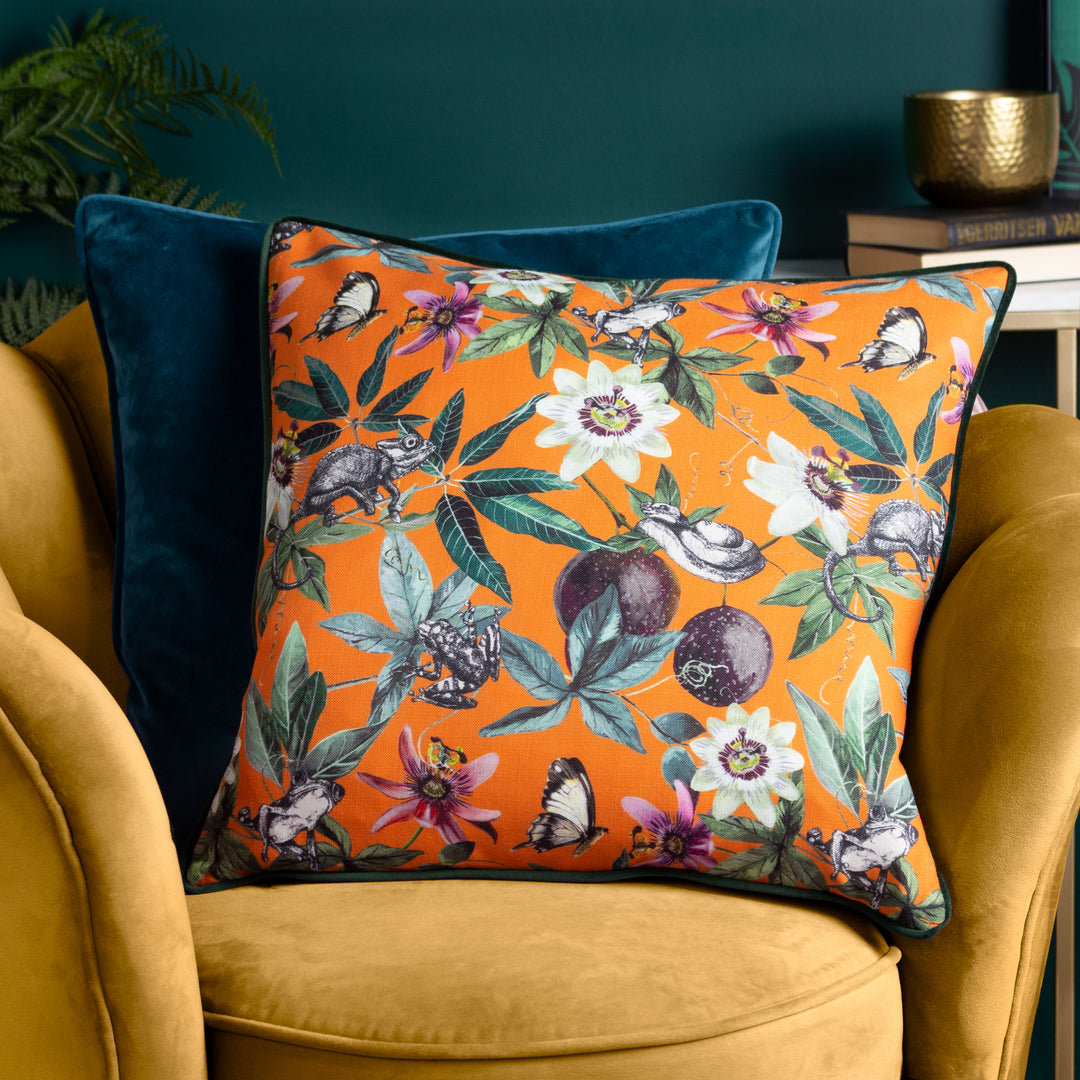 WILD PASSION CREATURES 50X50 CUSHION CASE ORANGE