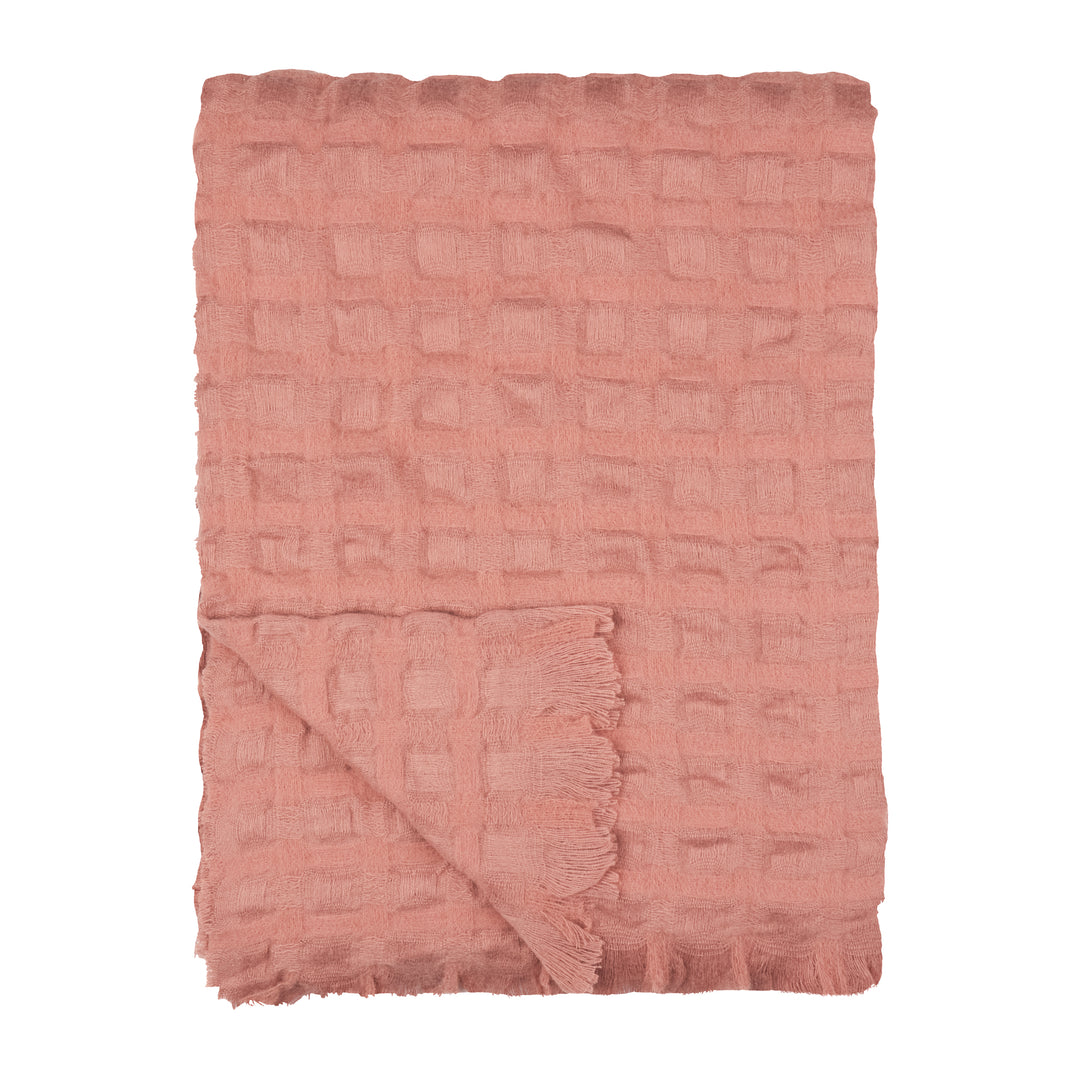 Walton Waffle 130x180 Throw Rose - image 2