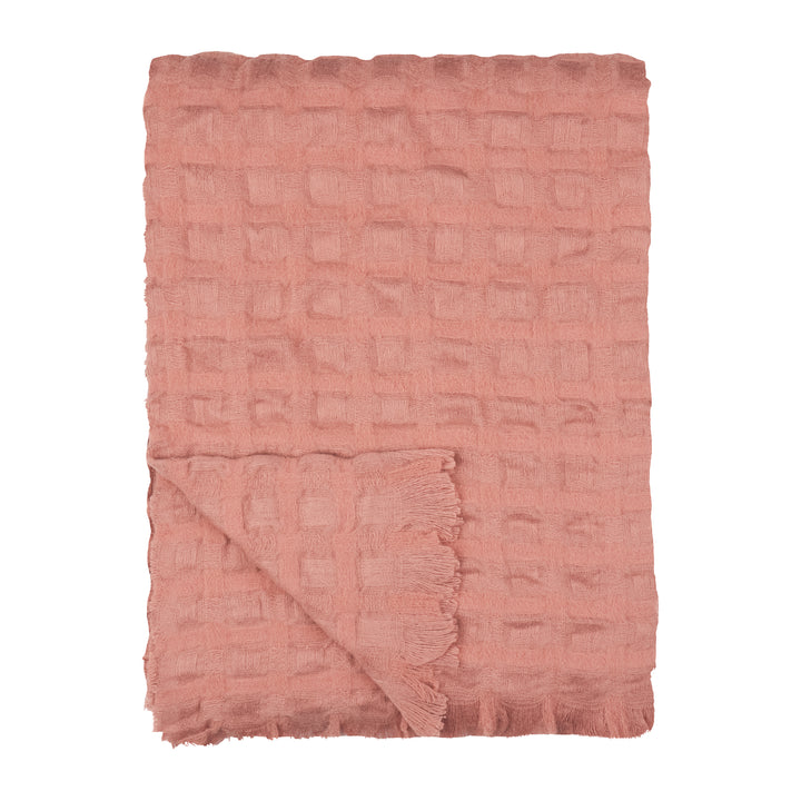 Walton Waffle 130x180 Throw Rose - image 2