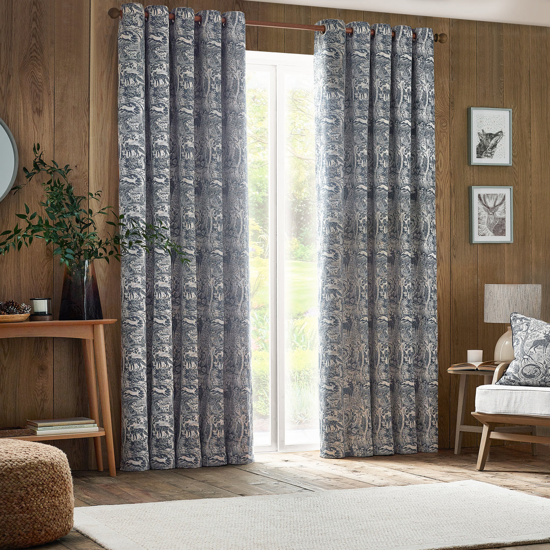 Winter Woods 228x228 Eyelet Curtains Midnight - image 6