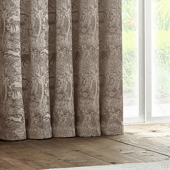 WINTER WOODS 167X182 EYELET CURTAINS TAUPE
