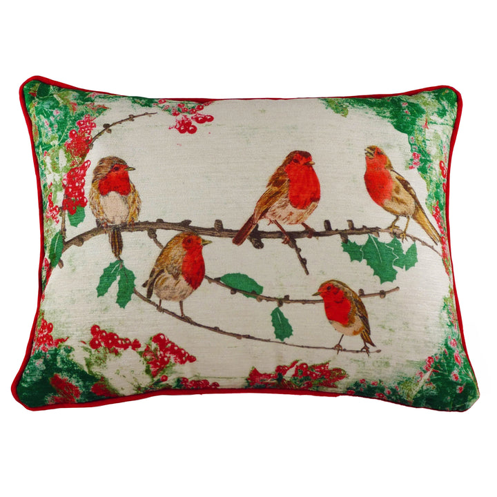 XMAS ROBINS CHENILLE 43X33 C/CASE MULTI